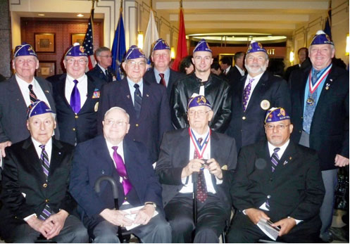 Burke Ross and fellow Patriots from the Military Order of the Purple Heart